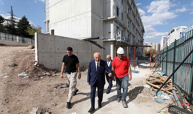 Yenimahalle’de Kız Öğrenci Yurdu inşaatında sona gelindi
