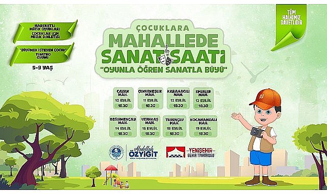 Yenişehir Belediyesinden kırsal mahallelerde çocuklar için renkli etkinlikler