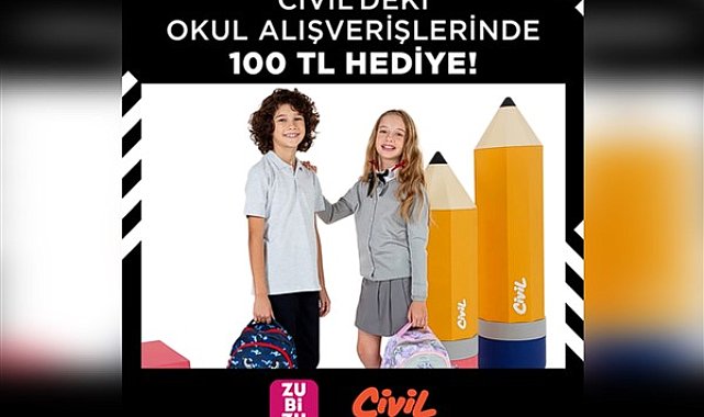 ZUBİZU üyelerine Civil’den okul alışverişlerinde indirim ayrıcalığı