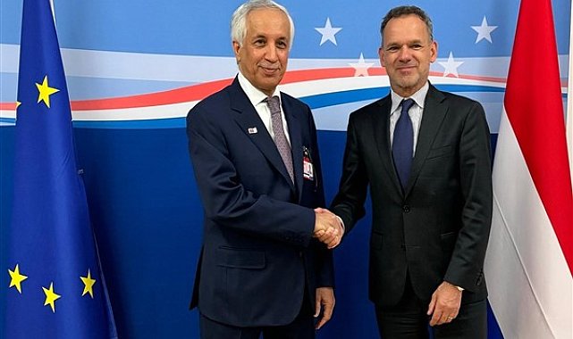Al Muraikhi, Hollanda Dışişleri Bakanı Veldkamp ile bir araya geldi