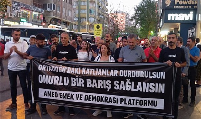 Amed Emek ve Demokrasi Platformu'ndan İsrail protestosu