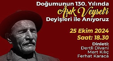 Aşık Veysel 130. Doğum Gününde Çankaya'da Anılacak