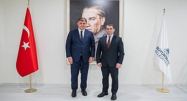 Başkan Tugay Kuzey Makedonya Başkonsolosu Fazlioski'yi ağırladı