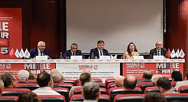 Başkan Tugay mermer sektörünün temsilcileriyle buluştu İzmir MARBLE 2025'e hazırlanıyor