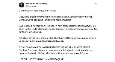 Çankaya Belediye Başkanı Hüseyin Can Güner'in Cumhuriyet Bayramı Etkinlikleri ile İlgili Açıklaması