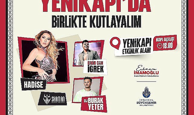 Cumhuriyet Bayramında Toplu Ulaşım Ücretsiz Olacak ve Büyük Konser Sizi Bekliyor Emir Can İğrek ve Hadise Sahne Alacak