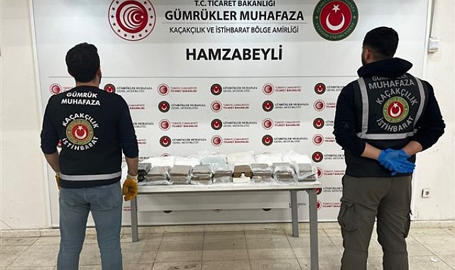 Edirne’de 103 milyon lira değerinde uyuşturucu madde ele geçirildi