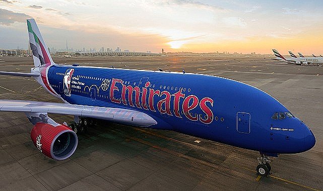 Emirates, NBA Cup'a özel yeni uçak tasarımını tanıttı