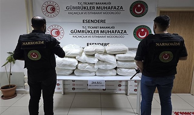 Esendere Gümrük Kapısı’nda 284 kilogram uyuşturucu madde ele geçirildi