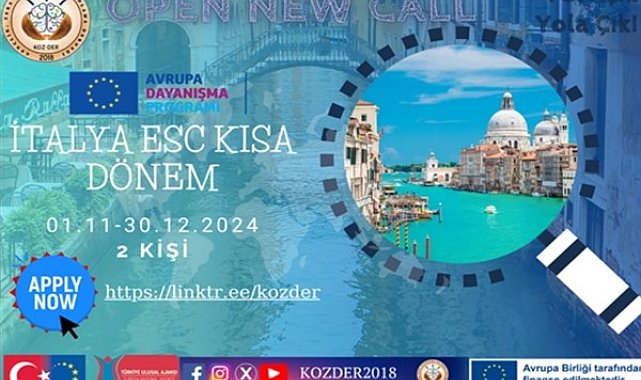 İtalya’da gerçekleşecek kısa dönem ESC Gönüllülük Projesi katılımcılarını arıyor