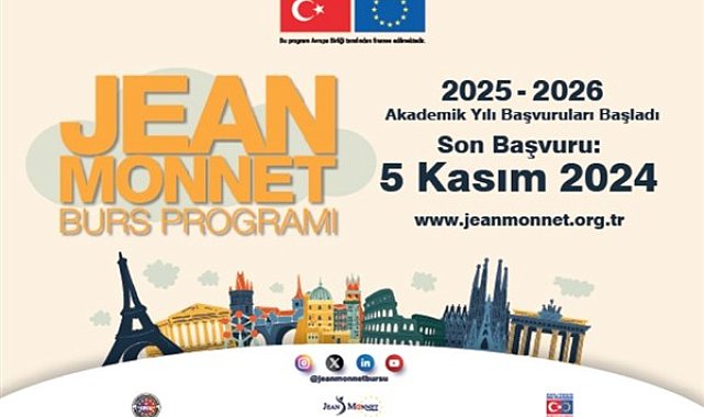 Jean Monnet Burs Programı 2025-2026 akademik yılı başvuruları devam ediyor