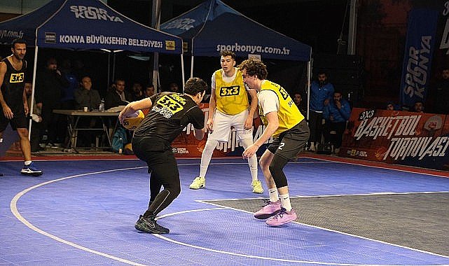 Konya'da 3x3 Basketbol Turnuvası Heyecanı Yaşandı