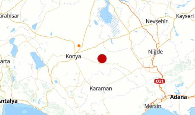 Konya'da deprem