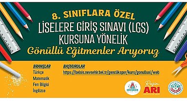 LGS kursları için gönüllü eğitmen başvuruları başladı