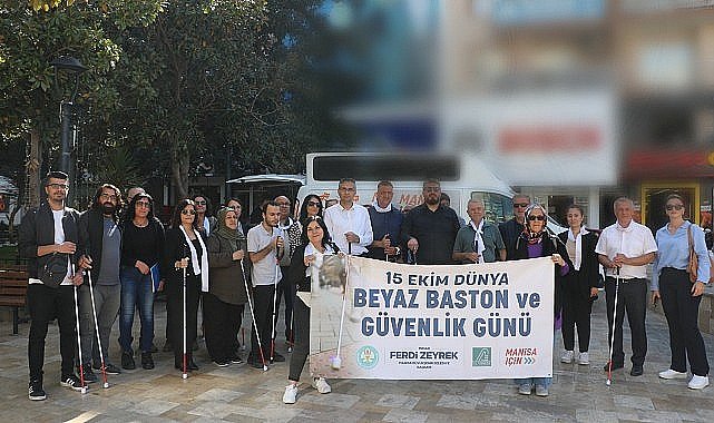 Manisa'da Beyaz Bastonla Farkındalık Yürüyüşü