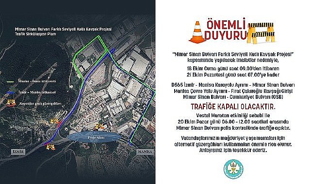 Mimar Sinan Bulvarı'nda Önemli Düzenleme