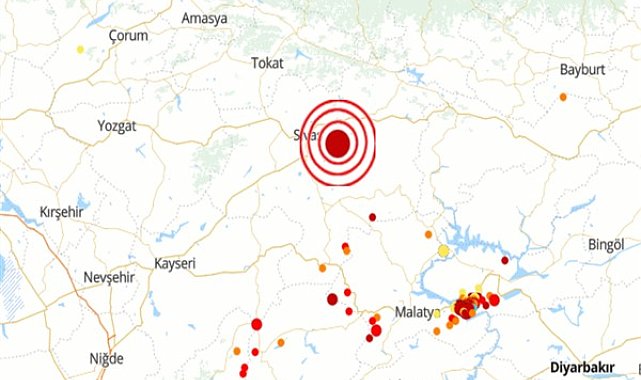 Sivas'ta 4.7 ve 4.2 büyüklüğünde deprem