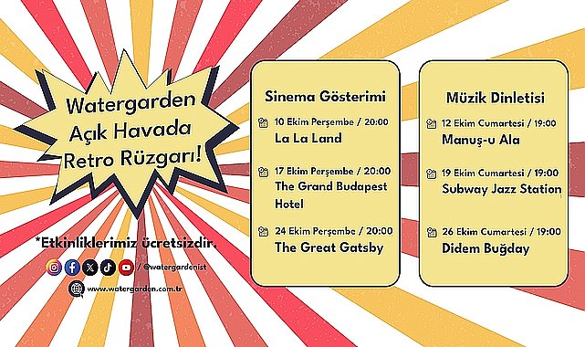Watergarden İstanbul'da Retro Rüzgarları Esiyor