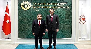 Antalya Büyükşehir Belediye Başkanı Muhittin Böcek, Ankara'da Çevre ve Şehircilik Bakanı Murat Kurum ile bir araya geldi