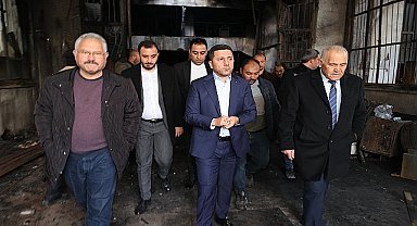 Başkan Arı'dan işyeri yanan esnafa 'geçmiş olsun' ziyareti