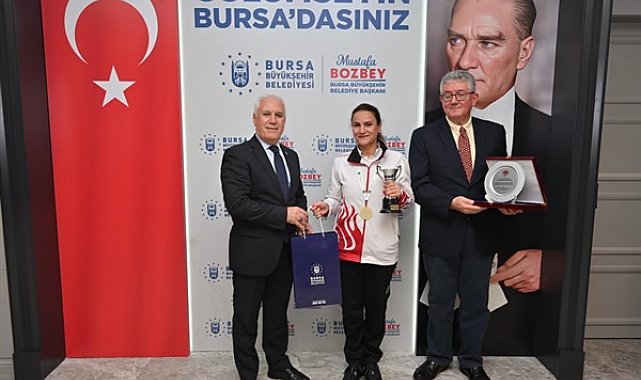 Başkan Bozbey, dünya şampiyonu Yavaş’ı ağırladı