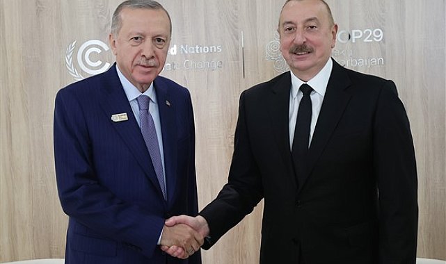 Cumhurbaşkanı Erdoğan, Azerbaycan Cumhurbaşkanı Aliyev ile bir araya geldi
