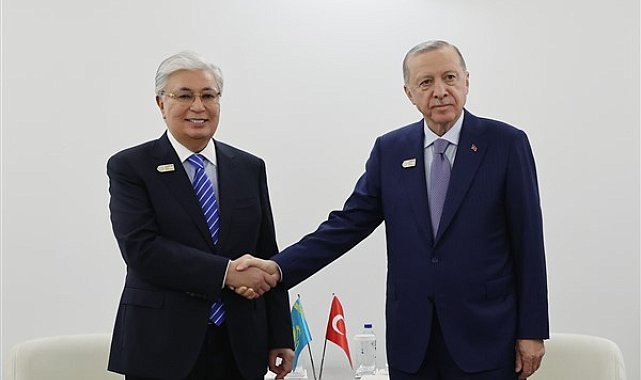Cumhurbaşkanı Erdoğan, Kazak mevkidaşı Tokayev ile görüştü