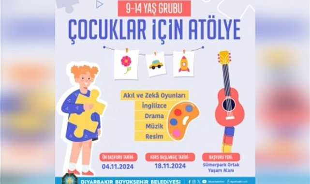 Diyarbakır'da çocuklara yönelik 5 yeni atölye açılacak