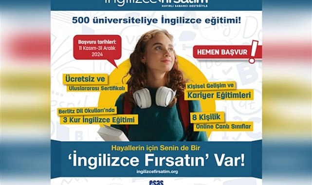 Esas Sosyal 500 gence daha İngilizce fırsatı sunacak