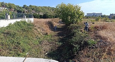 Kemer'de dere temizliği çalışmaları