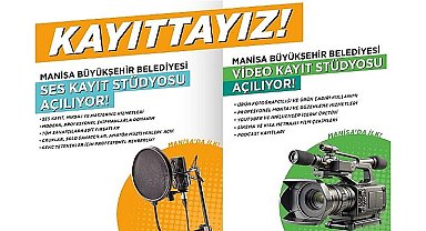 Manisa Büyükşehir'den Ücretsiz Video ve Ses Kayıt Stüdyosu Desteği