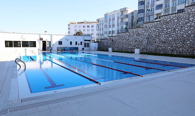 Mudanya havuzu, kış için hazır hale getiriliyor