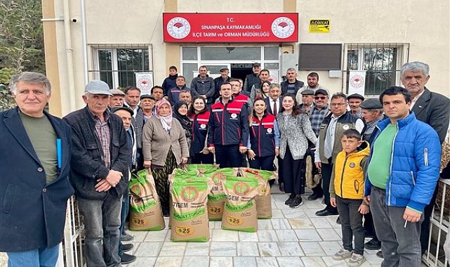 Sinanpaşa’da çiftçilere yüzde 50 hibeli sertifikalı buğday tohumu desteği
