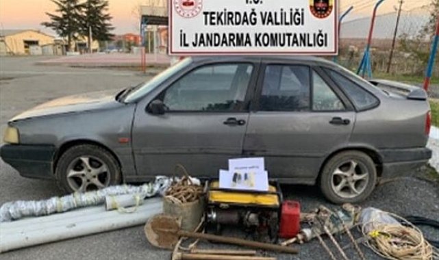 Tekirdağ'da kaçak kazı yapan 3 şüpheli yakalandı