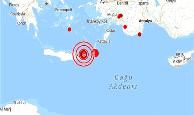 Akdeniz'de deprem