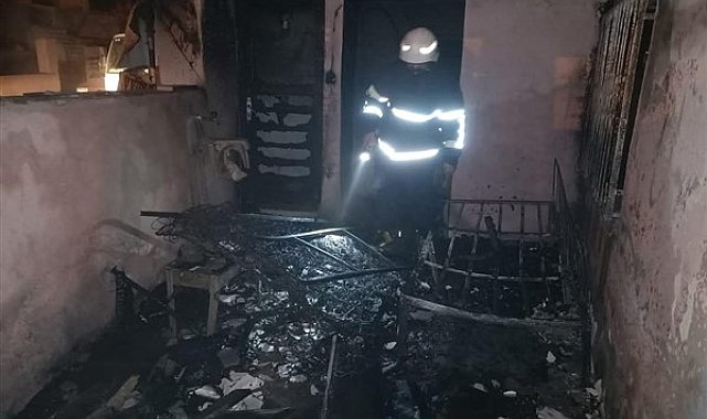 Belen'in Halilbey Mahallesi’nde bir bina da yangın çıktı