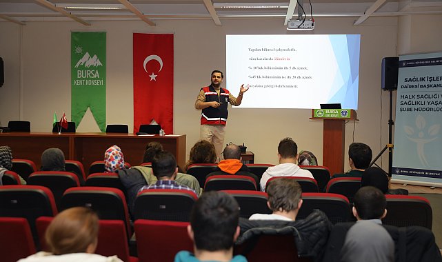 Bursa Büyükşehir Belediyesi tarafından ilk yardım bilgilendirme eğitimi