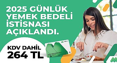 Çalışanların günlük yemek ücreti 2025'te yüzde 10 KDV dahil 264 TL olacak