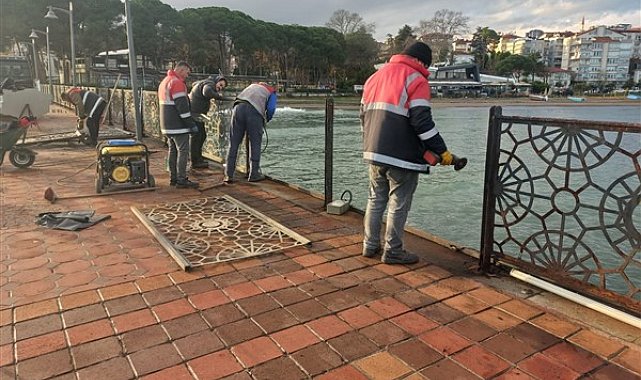 Deforme olmuş kent mobilyaları onarılıyor