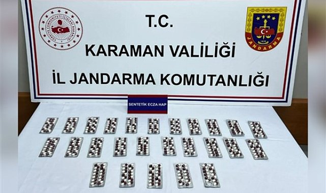 Karaman'da 246 adet uyuşturucu hap ele geçirildi
