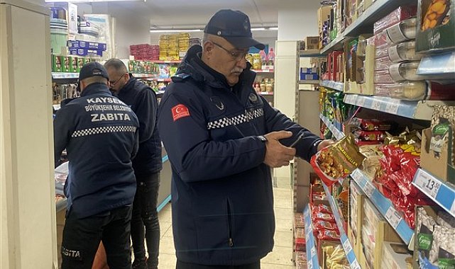 Kayseri Büyükşehir Belediyesi zabıta ekipleri, yeni yıl denetimleri gerçekleştirdi
