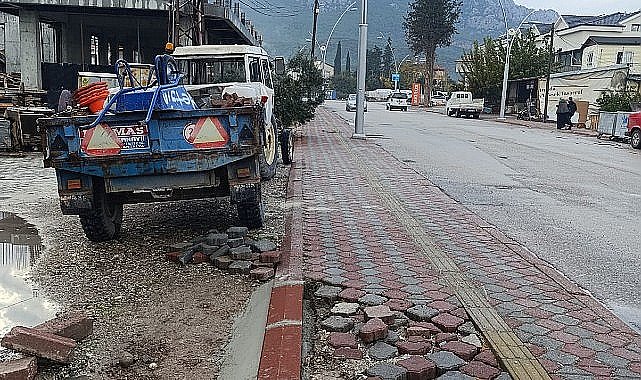 Kemer'de altyapı çalışmaları sürüyor