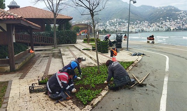 Ordu'da dalgaların verdiği hasar onarılıyor