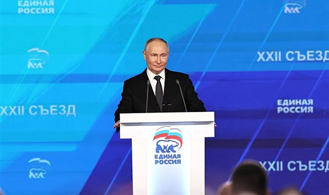 Putin, Birleşik Rusya partisinin 22'nci Kongresi'ne katıldı