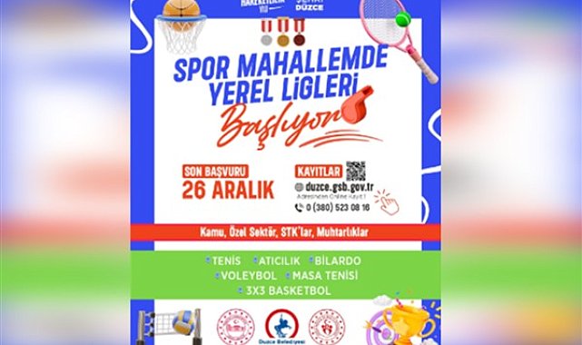 Spor Mahallemde Yerel Ligleri başlıyor