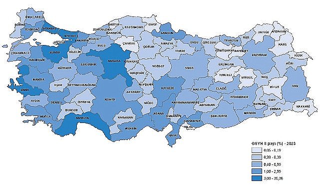 Tuik: Gayrisafi Yurt İçi Hasıladan 2023 yılında en yüksek payı %30,4 ile İstanbul aldı