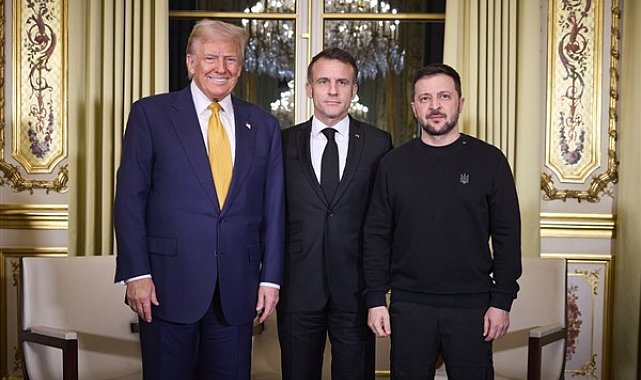 Ukrayna Devlet Başkanı Zelenski, Paris’te Macron ve Trump ile görüştü