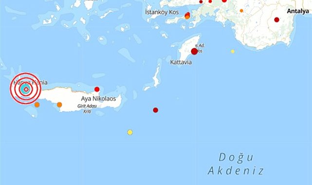 Akdeniz’de deprem