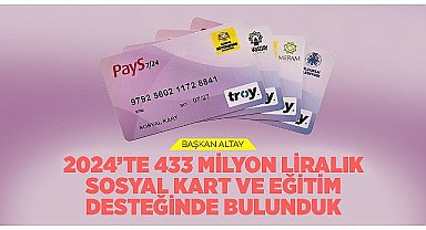 Başkan Altay: “2024'te 433 Milyon Liralık Sosyal Kart ve Eğitim Desteğinde Bulunduk