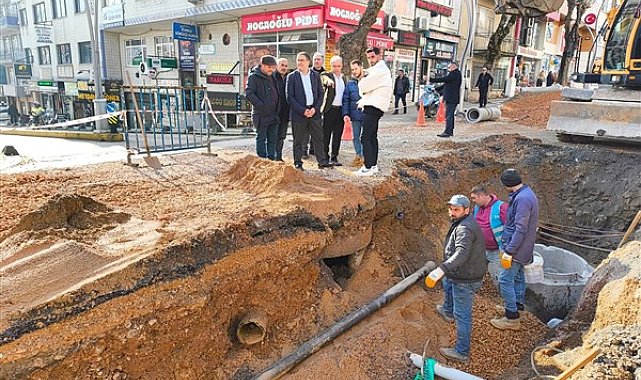 Başkan Gökçe, Denizciler Caddesi’ndeki altyapı çalışmalarını inceledi